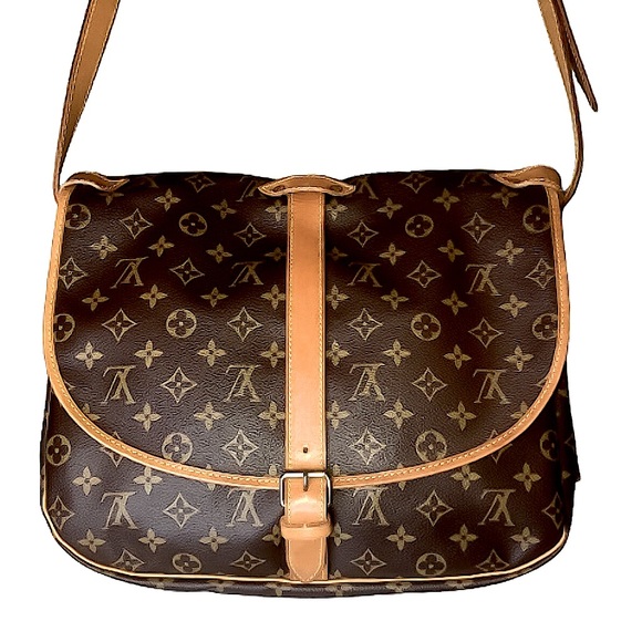 LOUIS VUITTON Monogram Saumur 35 Double Sided Bag COA, LV DUST Bag - Picture 1 of 17